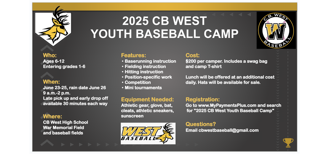 CB West Youth Summer Baseball Camp